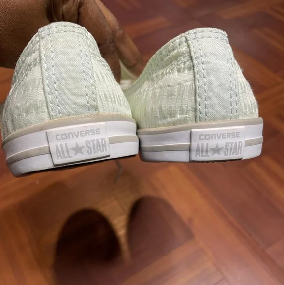 Converse all star Women's mint green low top lace up sneakers size 8 - Picture 3 of 7